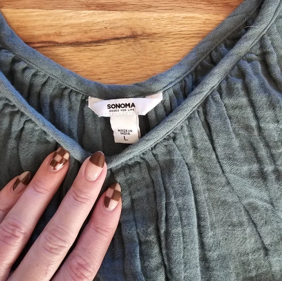 Sonoma Size Large Green Tank Top - Picture 2 of 2